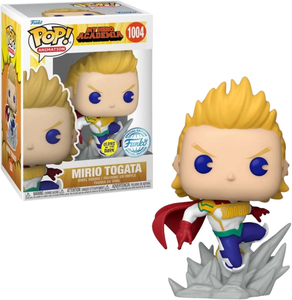Funko-Pop! My Hero Academia – Mirio Togata Heldenanzug, exklusiv im Dunkeln leuchtend