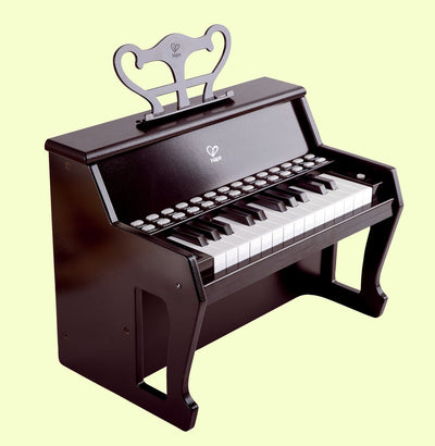 Hape Leuchtklavier Schwarz – Kinderklavier mit 25 leuchtenden Tasten – elektronisches Keyboard für Kinder ab 3 Jahren