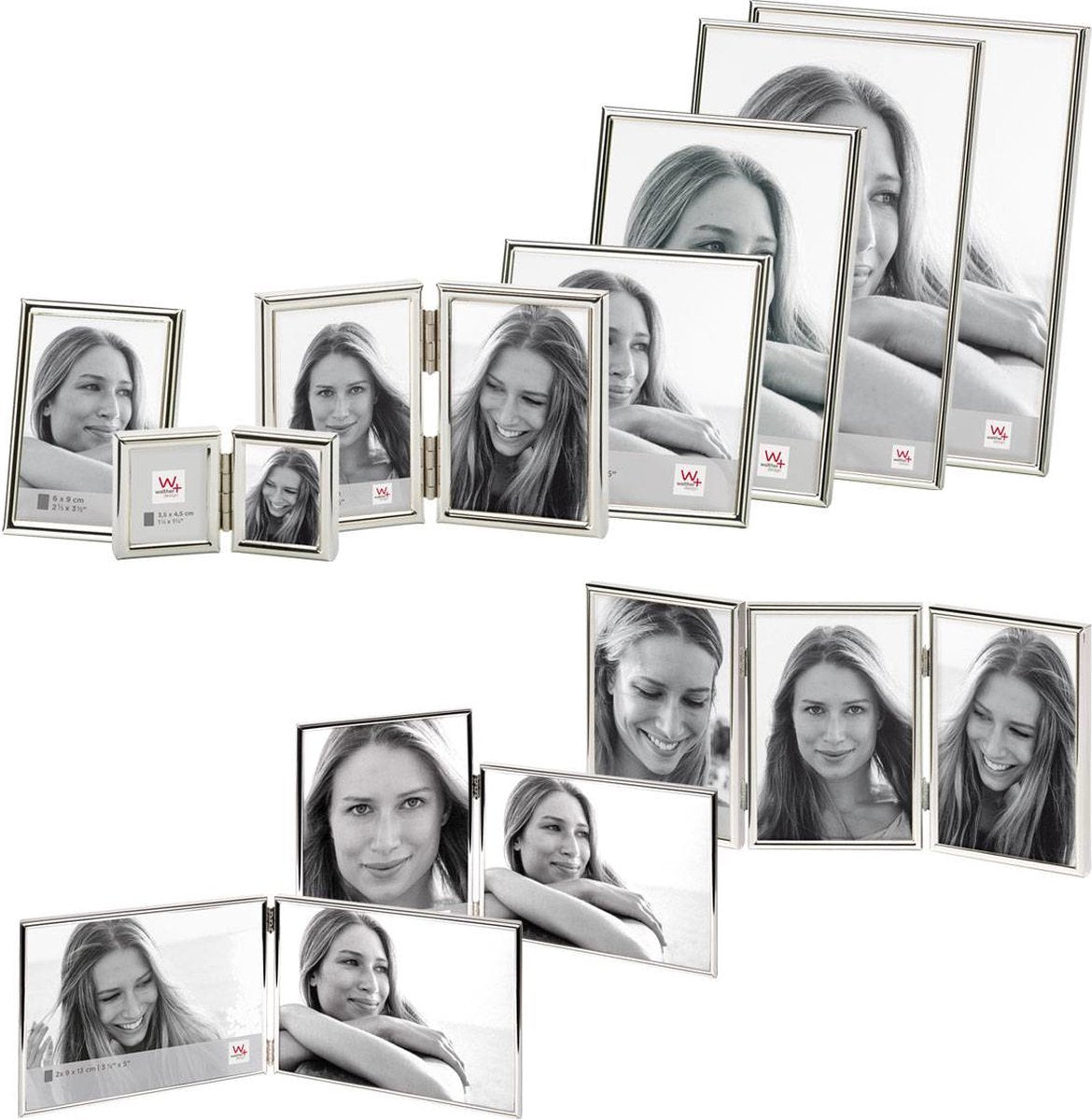 Walther Rahmen Chloe, Silber 90x130