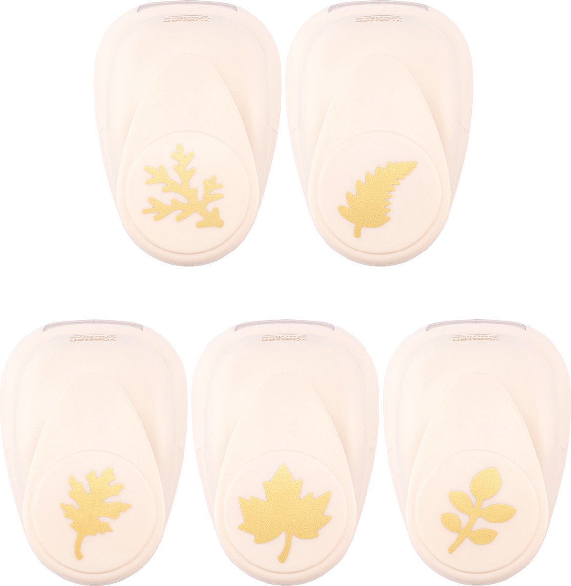 Vaessen kreatives Stanzset - Figurenstanzer - Herbstblätter - 5-tlg. - 1,7 bis 2,5 cm