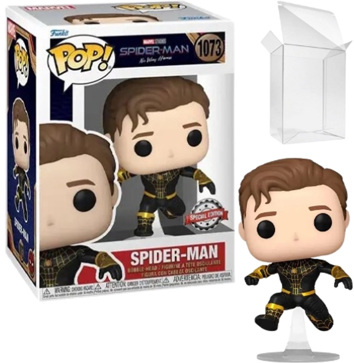 Funko-Pop! Marvel Spider-Man: Kein Weg nach Hause – Spider-Man entlarvt schwarzen Anzug Nr. 1073