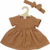 Heless Doll Kleid braun mit Rüschen, 35-45 cm
