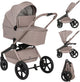 Lionelo Freya 3in1 Kinderwagen-Set – Babywanne, Kinderwagen Astrid i-Size-Autositz (40–87 cm) – Premium – von der Geburt bis 22 kg – PU-Räder mit Federung – umkehrbarer Sitz – UPF50+-Verdeck