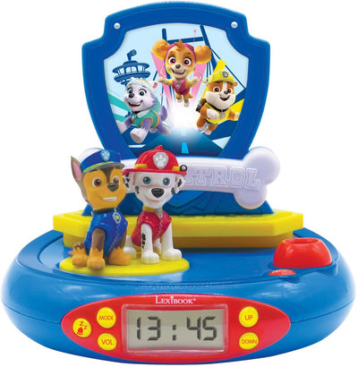 Lexibook Paw Patrol 3D-Verfolgungsjagd-Projektoruhr mit magischen Geräuschen