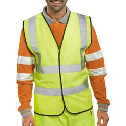 Weste auffälliges Warngelb xxl