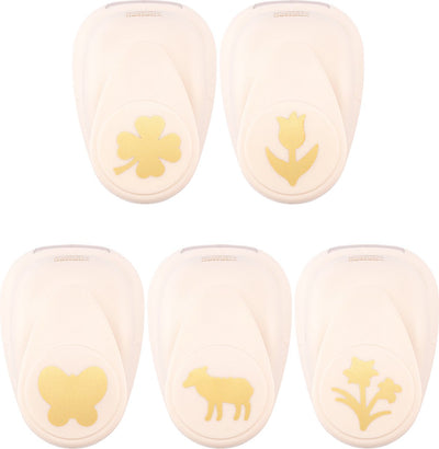 Vaessen Creative Stanzset - Figurenstanzer - Feder - 5-tlg. - 1,8 bis 2,5 cm