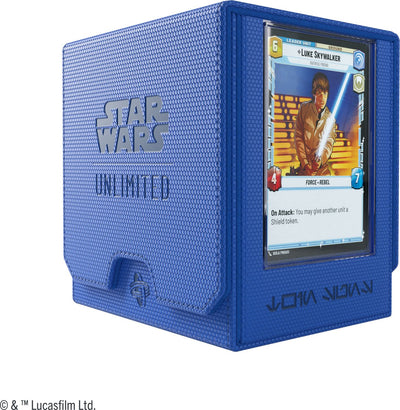 Gamegenic Star Wars Unlimited Twin Suns Deck Pod blau – Deckbox – Tokenbox – für Star Wars Unlimited –