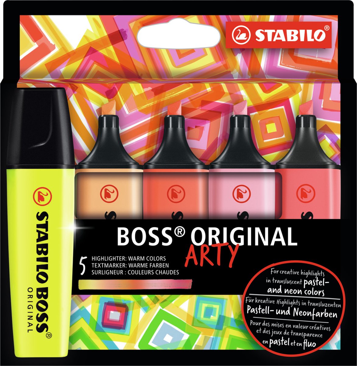 Stabilo Boss Original – Textmarker – höchste Qualität – Etui mit 5 Farben