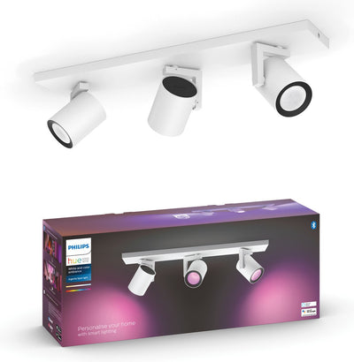 Philips Hue Argenta Aufbaustrahler – weißes und farbiges Licht – 3 Spots – weiß