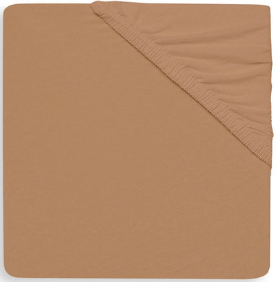 Jollein – Baby-Spannbetttuch Jersey (Keks) – Baumwolle – Spannbettlaken für Kinderbett – 40 50 x 80 90 cm