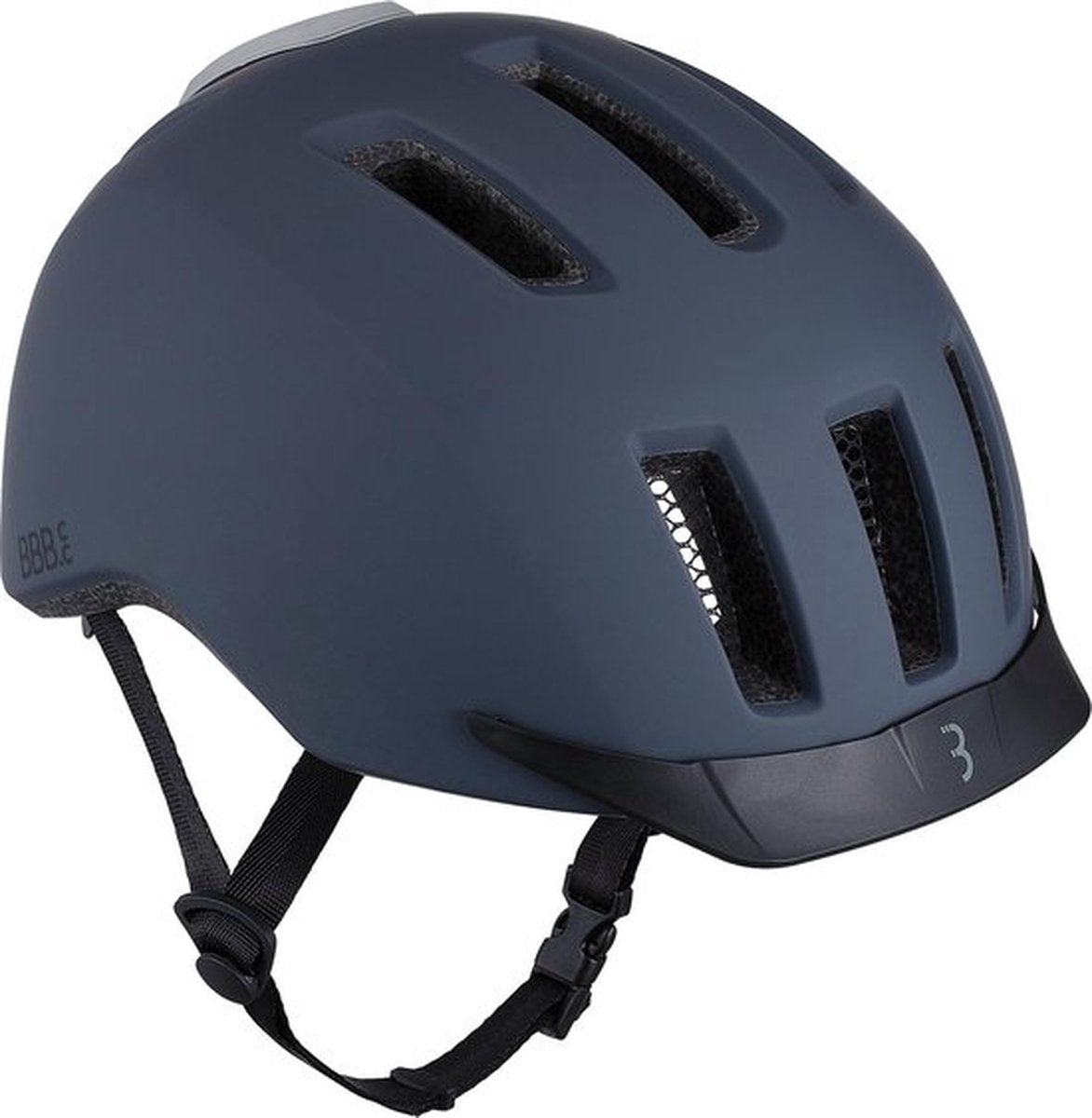 BBB Cycling Grid Fahrradhelm mit Lichtern – Erwachsene – E-Bike und Citybike – mattschwarz – Größe M – BHE-161