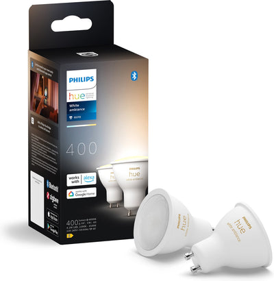 Philips Hue Spot – warmes bis kühles weißes Licht – 2er-Pack – GU10