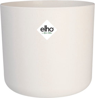 Elho b.for Soft Round 25 – Blumentopf für den Innenbereich – 100 % recycelter Kunststoff – ø 24,7 x H 23,3 cm – weiß