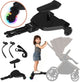 Lionelo Buggy Board Rollbrett – Kinderwagenstufe – Sitz- und Stehmöglichkeit – universell – LED-Räder – verstellbarer Sitz – rutschfeste Plattform – bis 25 kg – 2–5 Jahre – einfache Montage