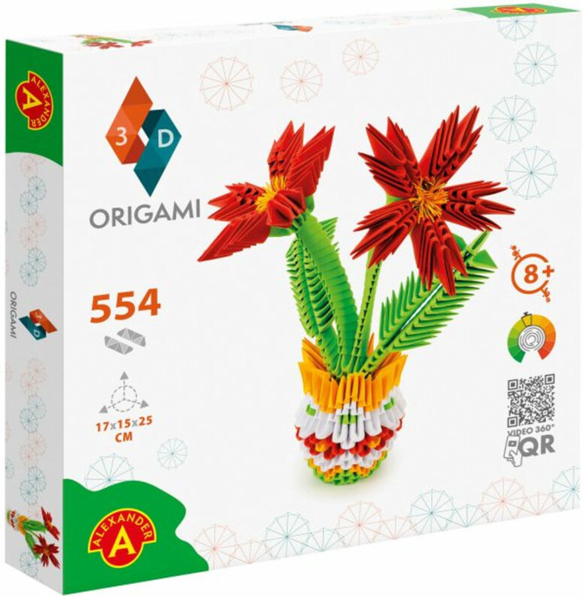 Selecta Origami 3D Blumenvase, 554DLG.
