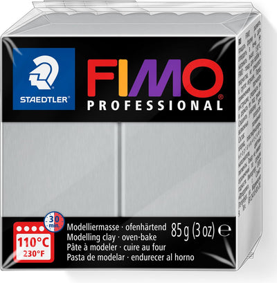 Fimo professional – ofenhärtender, professioneller Modelliermasseblock 85 g – Delphingrau