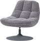Woood Elvi Drehsessel - Chenillestruktur - Hellgrau - 81x73x84