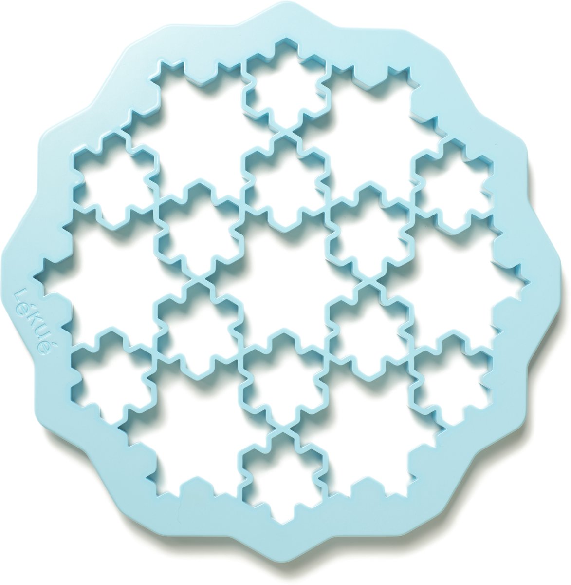 Lékué Ausstecher Schneeflocken – blau