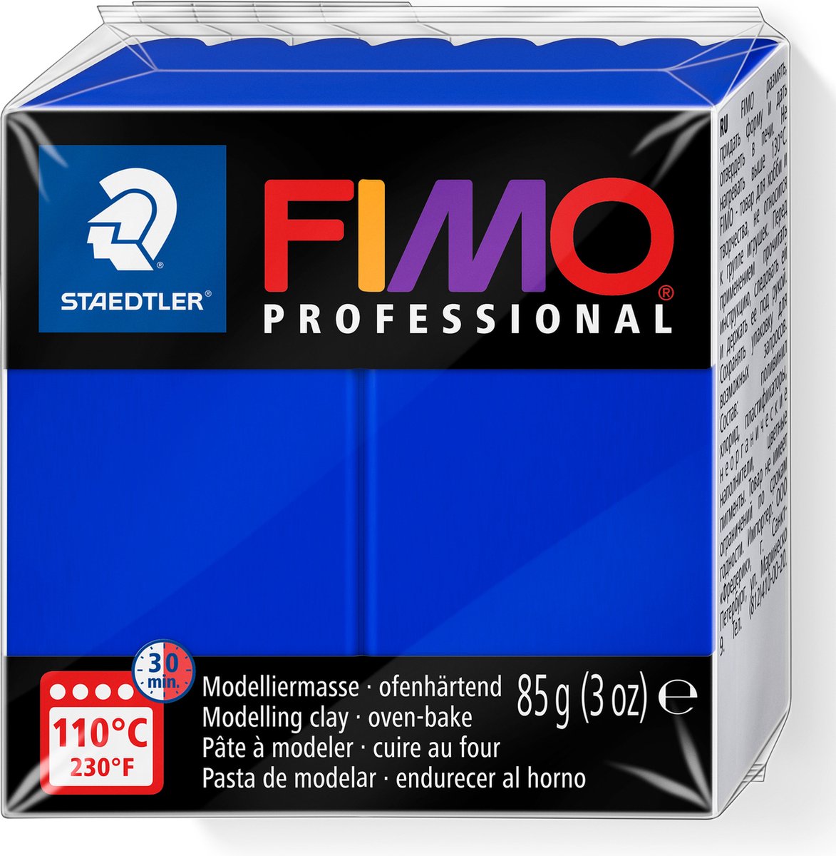 Fimo professioneller ofenhärtender, professioneller Modelliermasseblock 85 g – Ultramarin