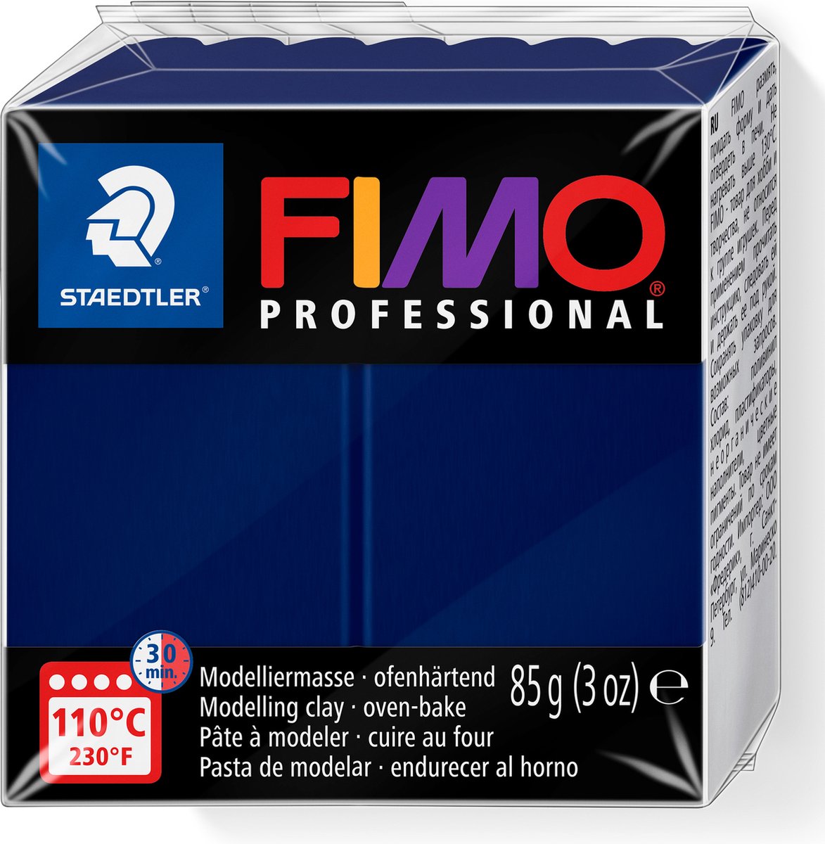 Fimo professional – ofenhärtender, professioneller Modelliermasseblock 85 g – Marineblau