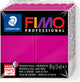 Fimo professional 8004 – ofenhärtende, professionelle Modelliermasse – Block 85 g – Magenta