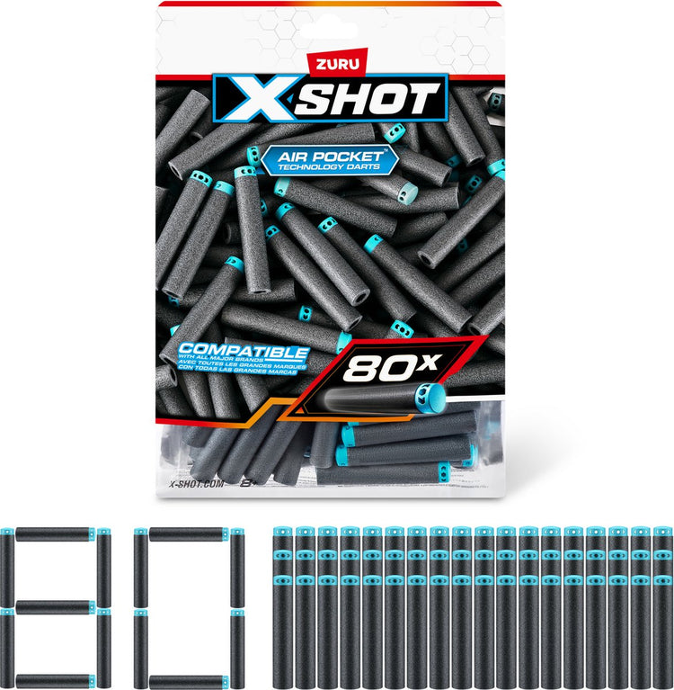 Xshot x-shot Air Pocket Technology Darts – 80 Darts – Spielzeug-Blaster