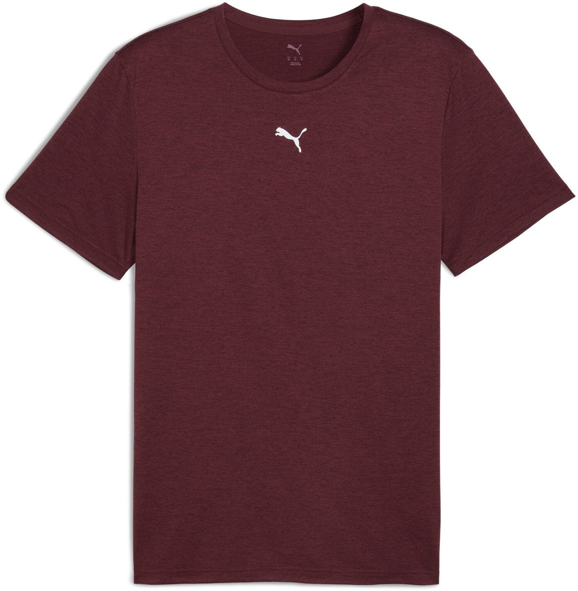 Puma M Tad Essentials Heather Cat Tee (CF Small Cat) Herren-Sportshirt – Ruby Shimmer Heather