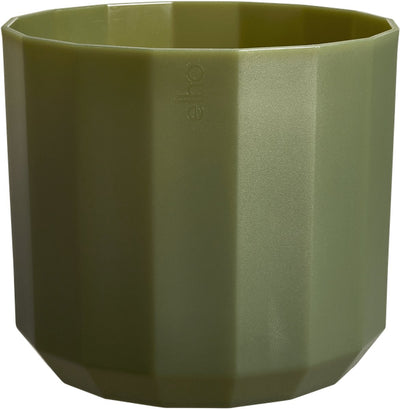 Elho Facette rund 19 cm – Blumentopf für den Innenbereich – 100 % recycelter Kunststoff – ø 18,6 x H 16,7 cm – Waldgrün