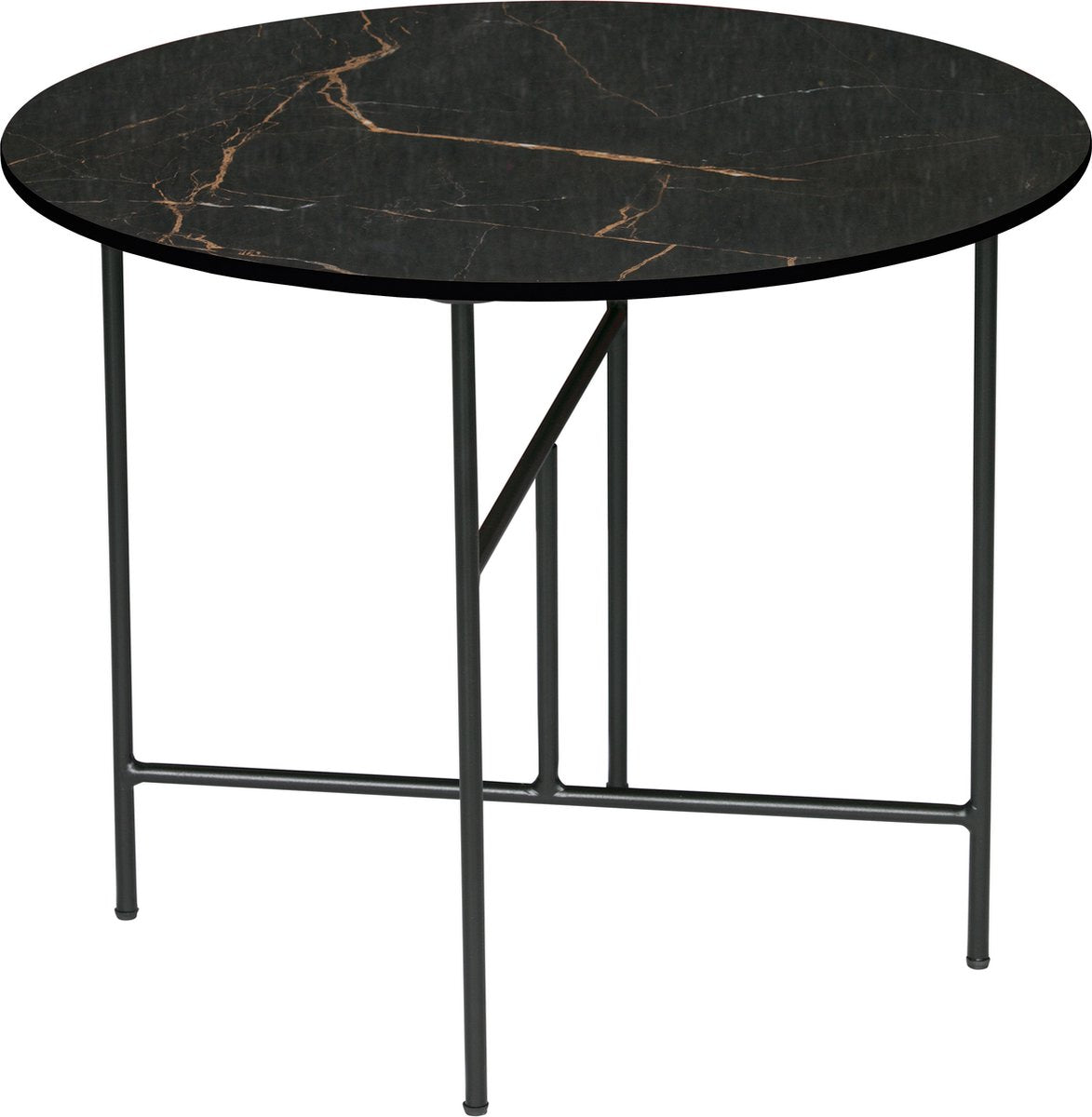 Woood Vida Beistelltisch – Porzellanmetall – Schwarz – 48 x 60 x 60