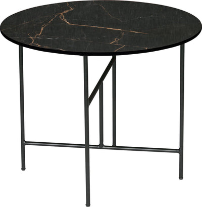 Woood Vida Beistelltisch – Porzellanmetall – Schwarz – 48 x 60 x 60