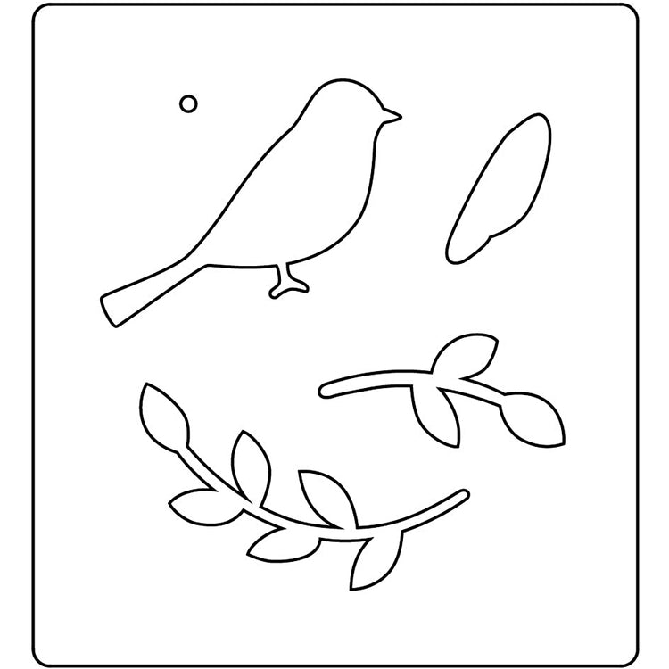 Creativ Company Stanzschablone, Vogel, Größe 14x15,25 cm, Stärke 15 mm, 1 Stück