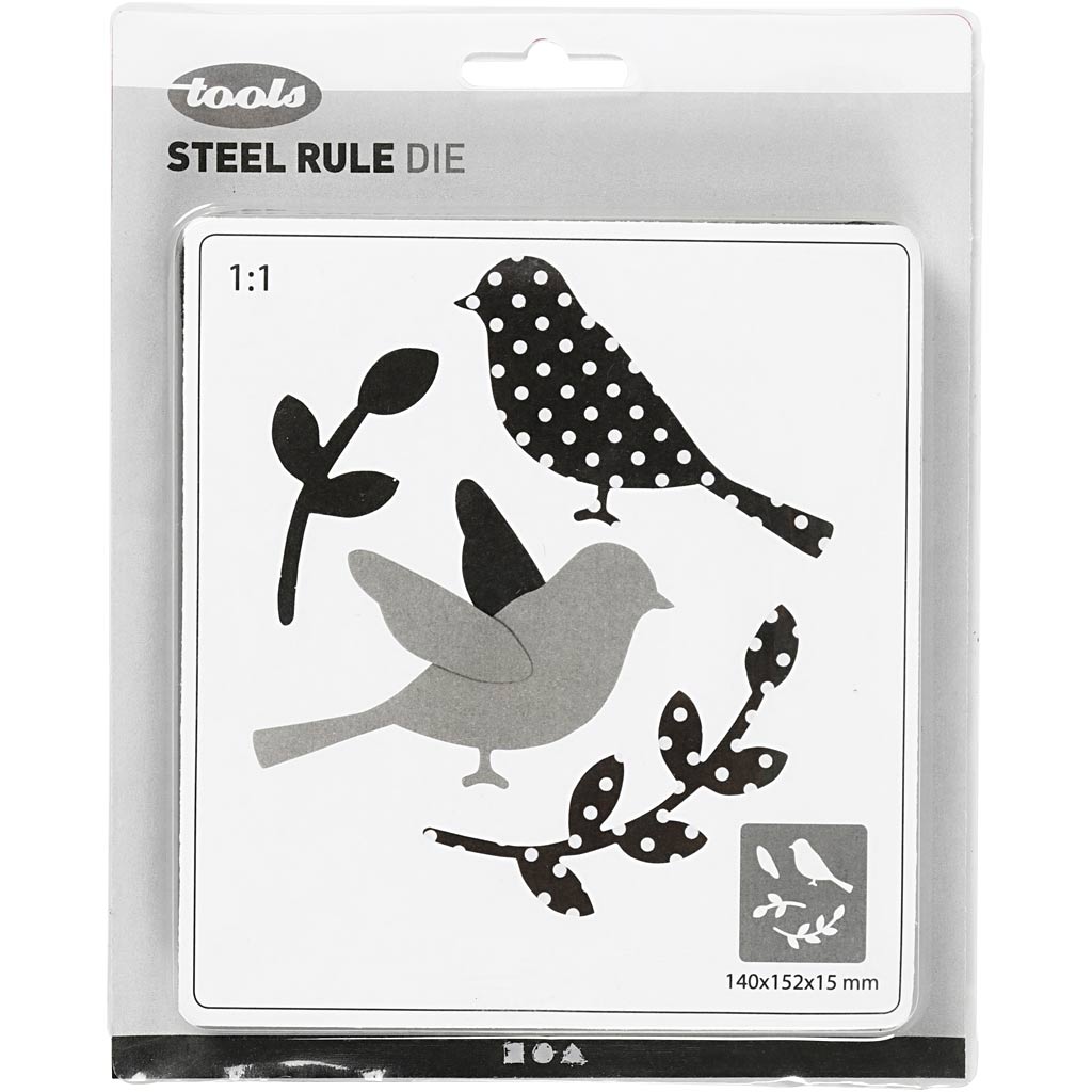 Creativ Company Stanzschablone, Vogel, Größe 14x15,25 cm, Stärke 15 mm, 1 Stück