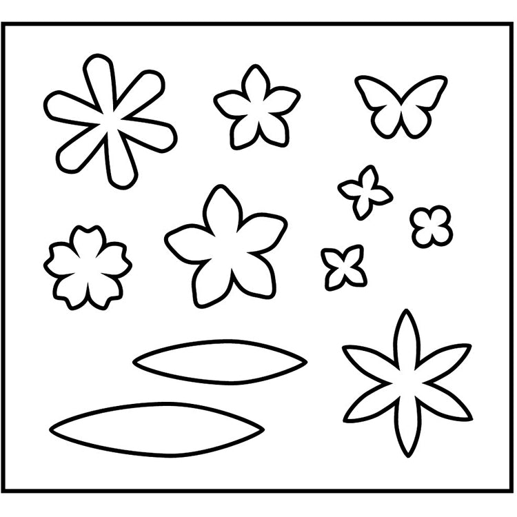Creativ Company Stanzschablone, Blumen, Größe 14x15,25 cm, Stärke 15 mm, 1 Stück