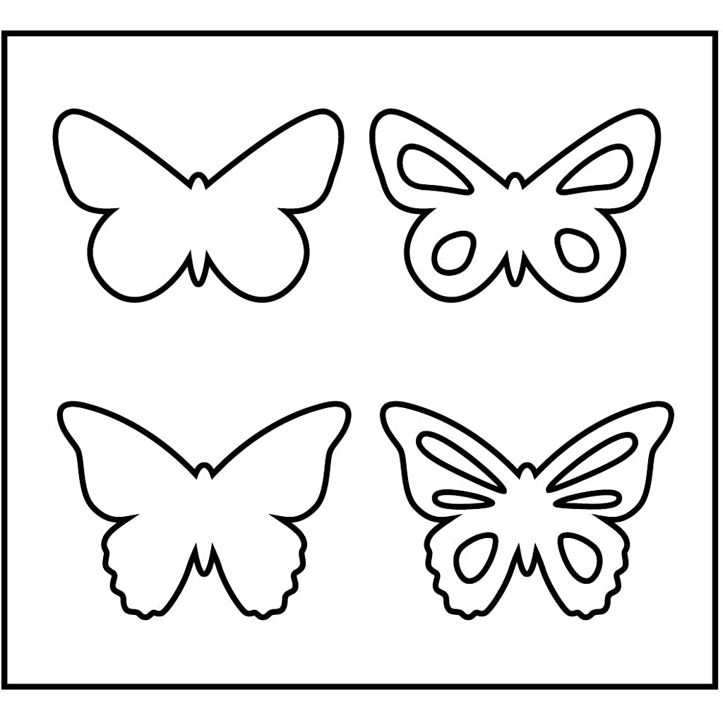 Creativ Company Stanzschablone, Schmetterling, Größe 14x15,25 cm, Stärke 15 mm, 1 Stück
