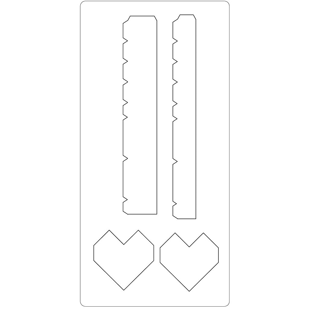 Creativ Company Schneideschablone, Herzbox, Größe 15,2x30,37 cm, Stärke 15 mm, 1 Stück