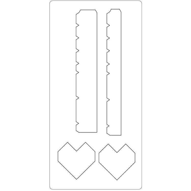 Creativ Company Schneideschablone, Herzbox, Größe 15,2x30,37 cm, Stärke 15 mm, 1 Stück