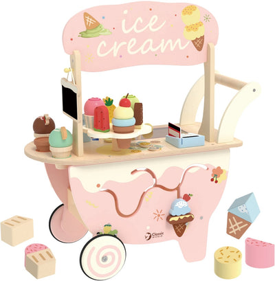 Klassischer Eiswagen aus Holz