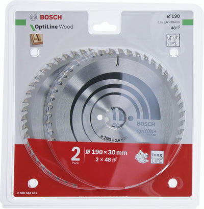 Bosch 2x Optiline Holz 190x30x2,6 1,6x48t