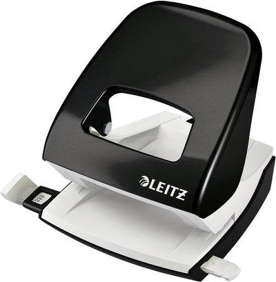 Leitz ne nexxt wow Locher – 2-Loch – stanzt bis zu 30 Blatt – ideal für den Home-Office-Heimarbeitsplatz – Schwarz