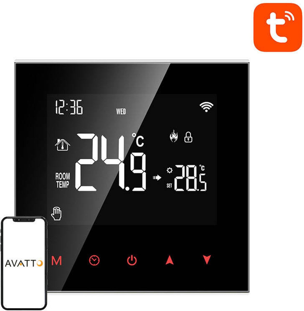 Avatto Warmwasserbereitungsthermostat WiFi Tuya 3a Smart Control