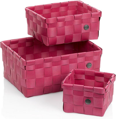 Kela Korb, 3er-Set, Polypropylen, himbeerrot - | neo