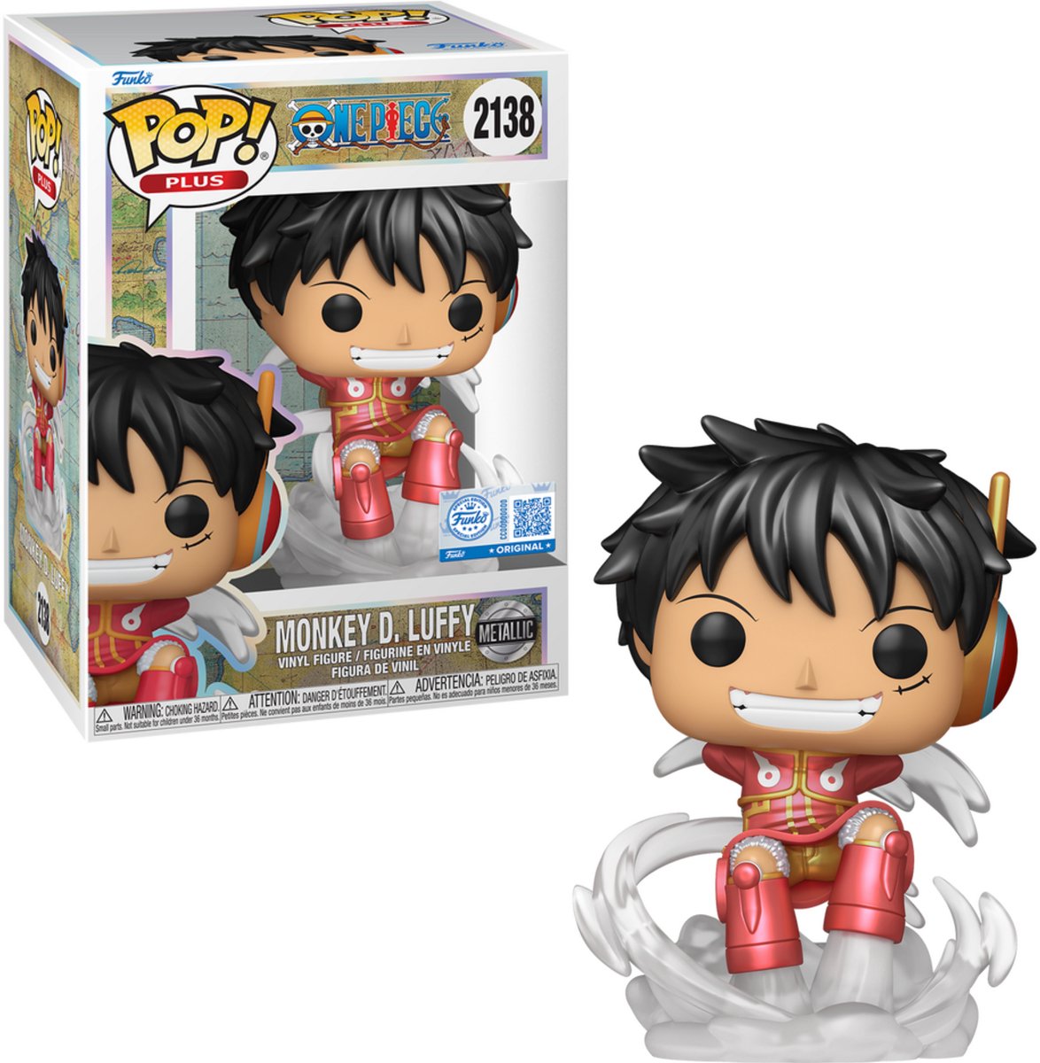 Funko-Pop! Plus: ein Stück - Affe d. Ruffy (Metallic) #2138 Sonderedition exklusiv