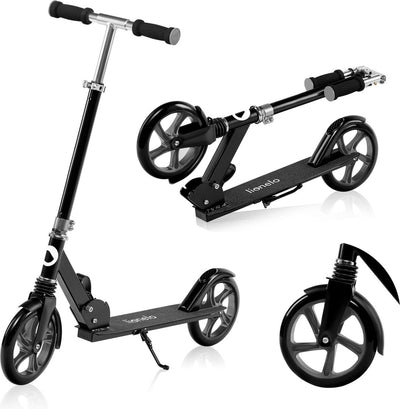 Lionelo Luca Scooter – Klapproller bis 100 kg – ABEC-7-Lager – 200-mm-Räder – stoßfeste Dämpfung – 3 Höheneinstellungen – rutschfeste Plattform – Jugendliche Erwachsene