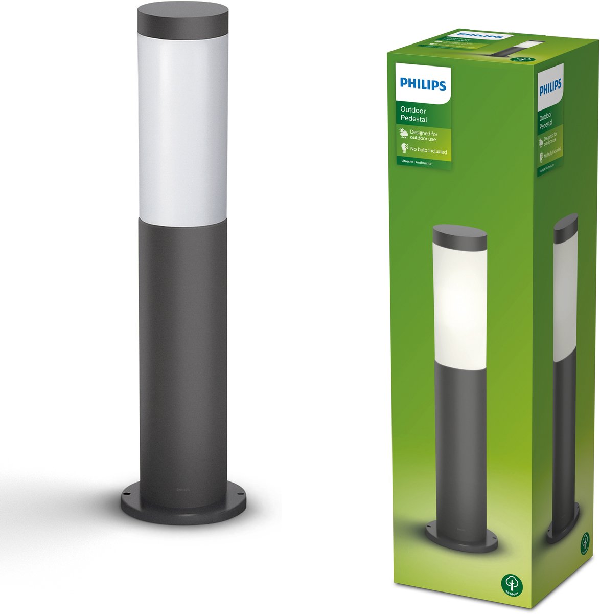 Philips LED Utrecht Sockel Anthrazit 1x20W HV