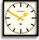 Newgate Nummer fünf Wanduhr gelb 33cm