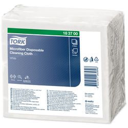 Weißes Mikrofaser-Reinigungstuch von Tork