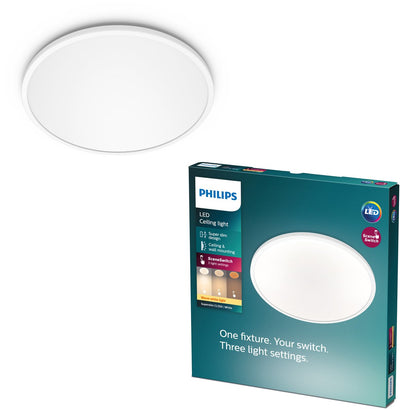 Philips LED Philips superschlanke Deckenleuchte – warmweißes Licht – 15 W