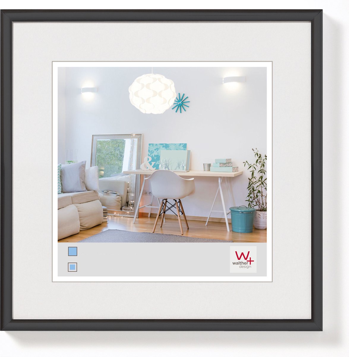 Walther New Lifestyle - Kunststoffrahmen - Fotogröße 20x20 cm - Schwarz
