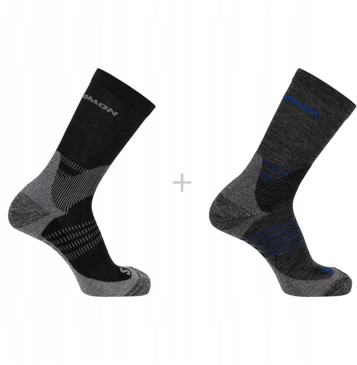 Salomon – x Ultra Access Crew Socken | 2er-Pack | Socken | Größe S 36-38 - Anthrazitschwarz