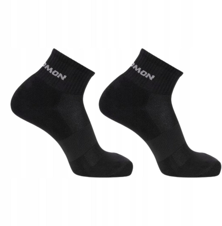 Salomon Evasion Knöchelsocken – 2er-Pack – Größe 39–41 – Schwarz